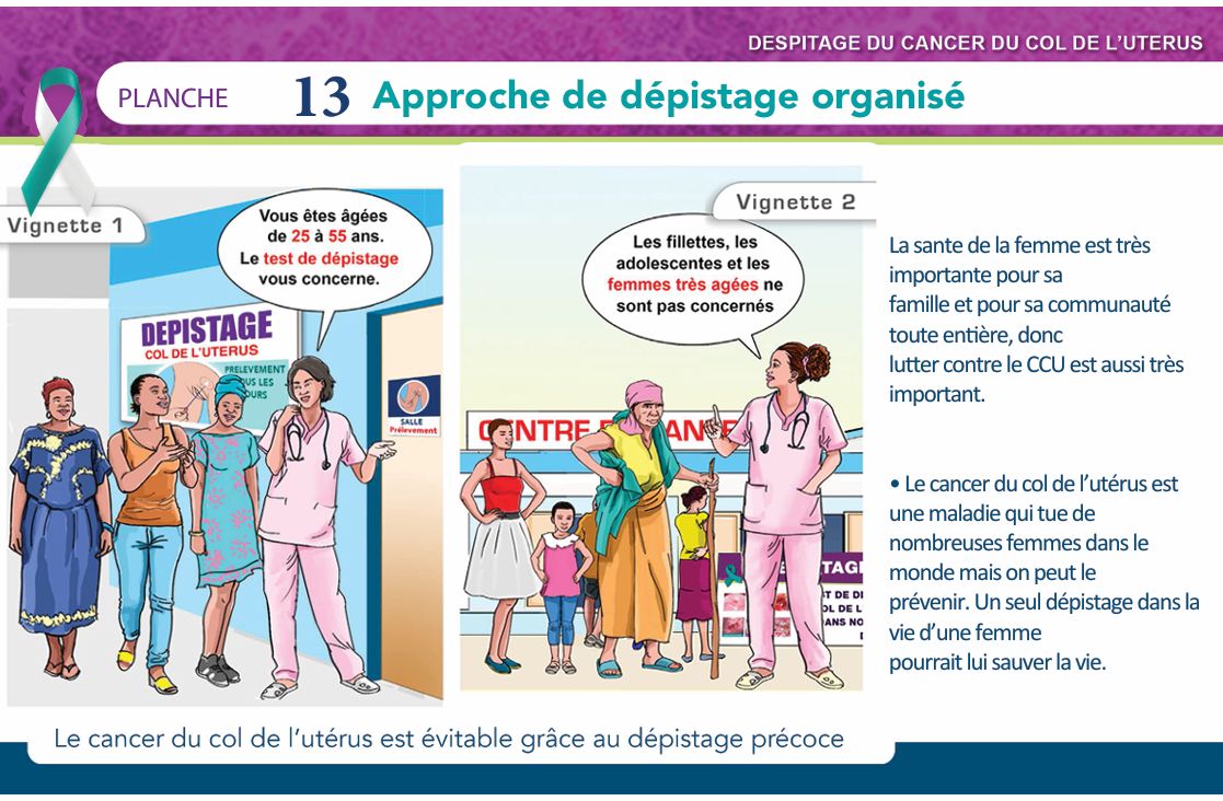 Boîte à images · planche illustrée sur le dépistage organisé