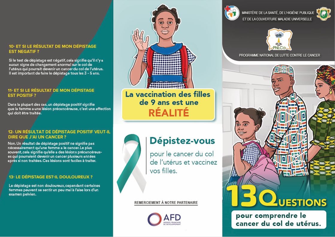 PNLCa · Dépliant « 13 questions pour comprendre le cancer du col »